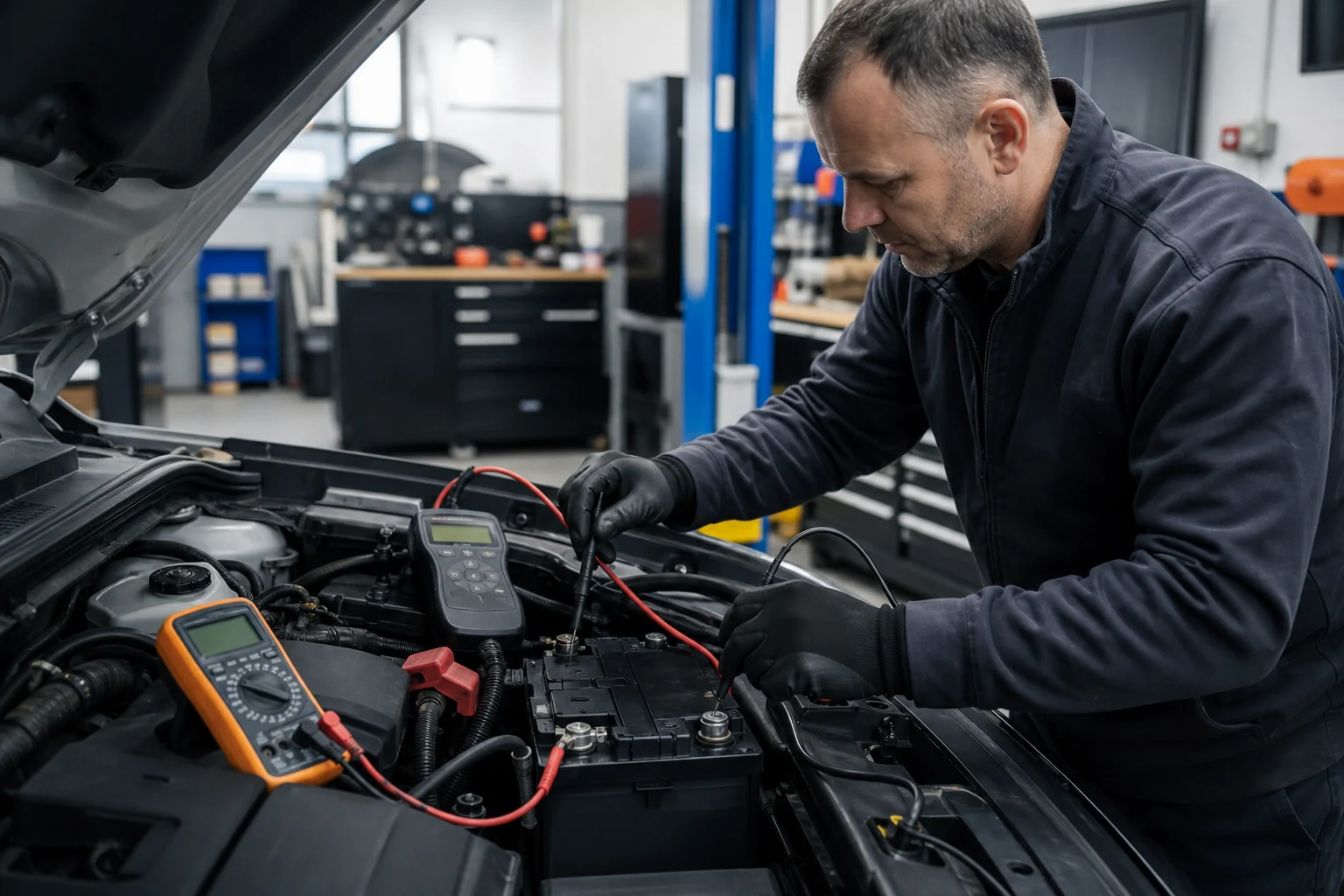 Illustration of battery and electrical testing
